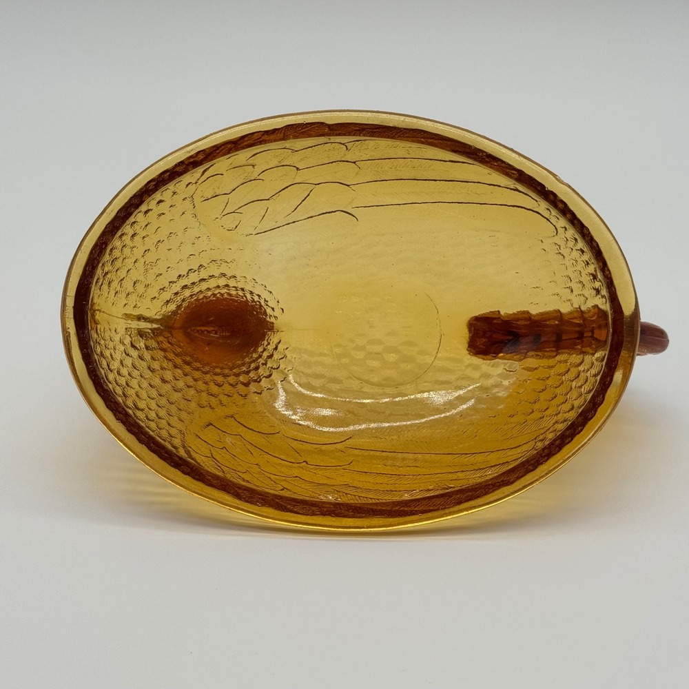 Amber Indiana Glass Hen on Nest Covered Dish Vintage Honey Brown - Picture 8 of 16
